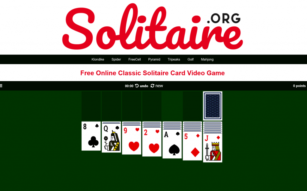 games retro di solitaire.org